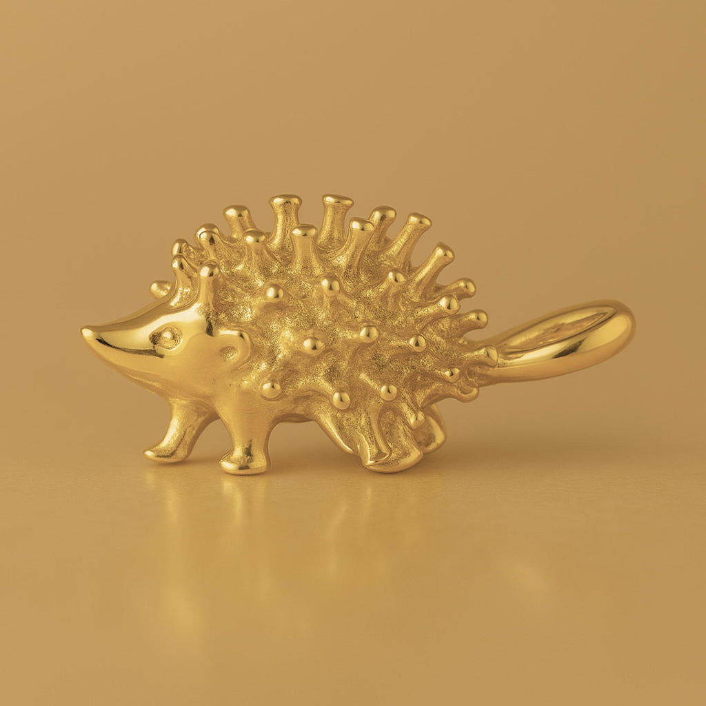 18ct Yellow Gold - Wild Porcupine Charm