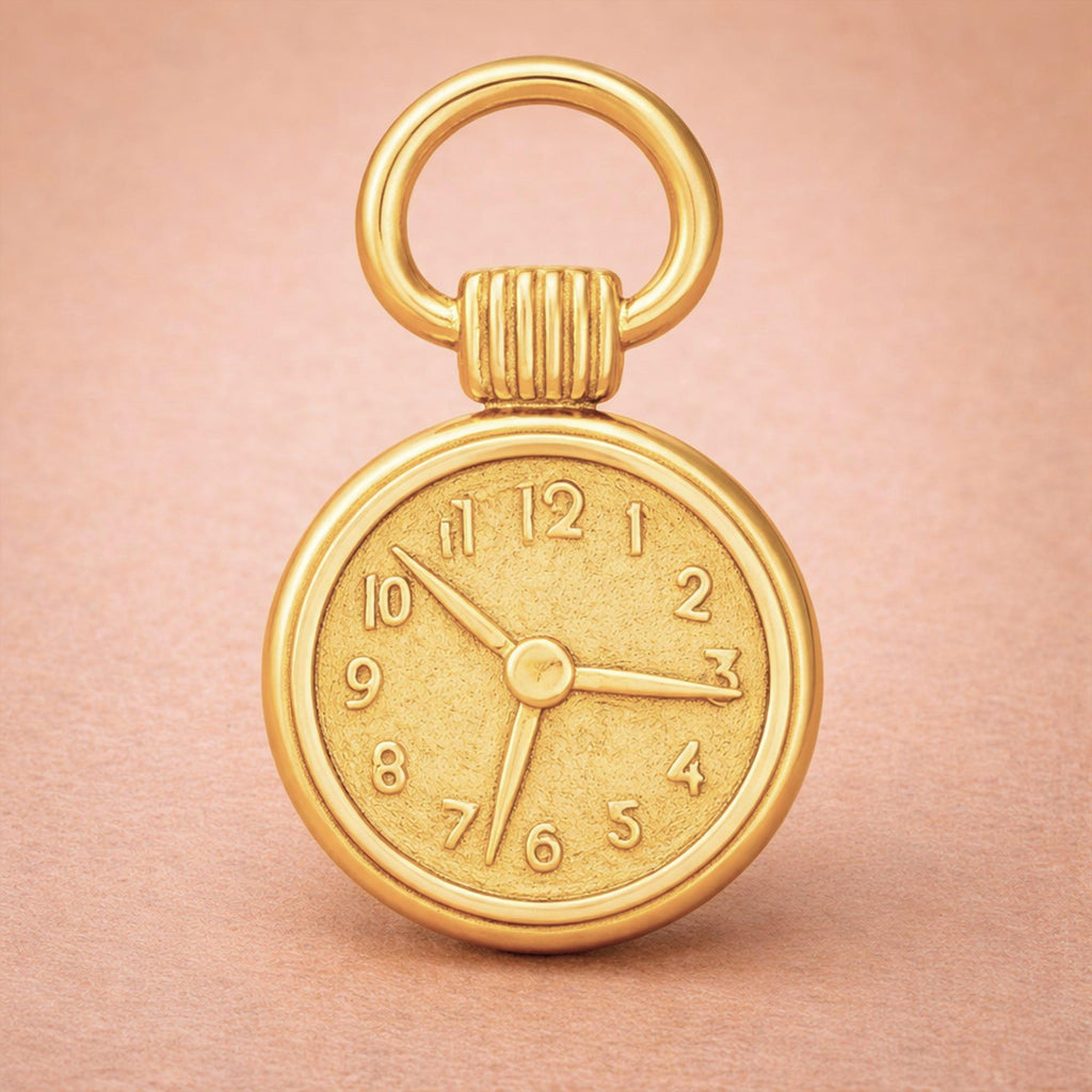 9ct Yellow Gold - Vintage Pocket Watch Charm