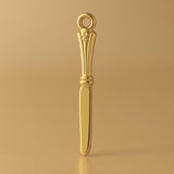 18ct Yellow Gold - Ornate Butter Knife Charm