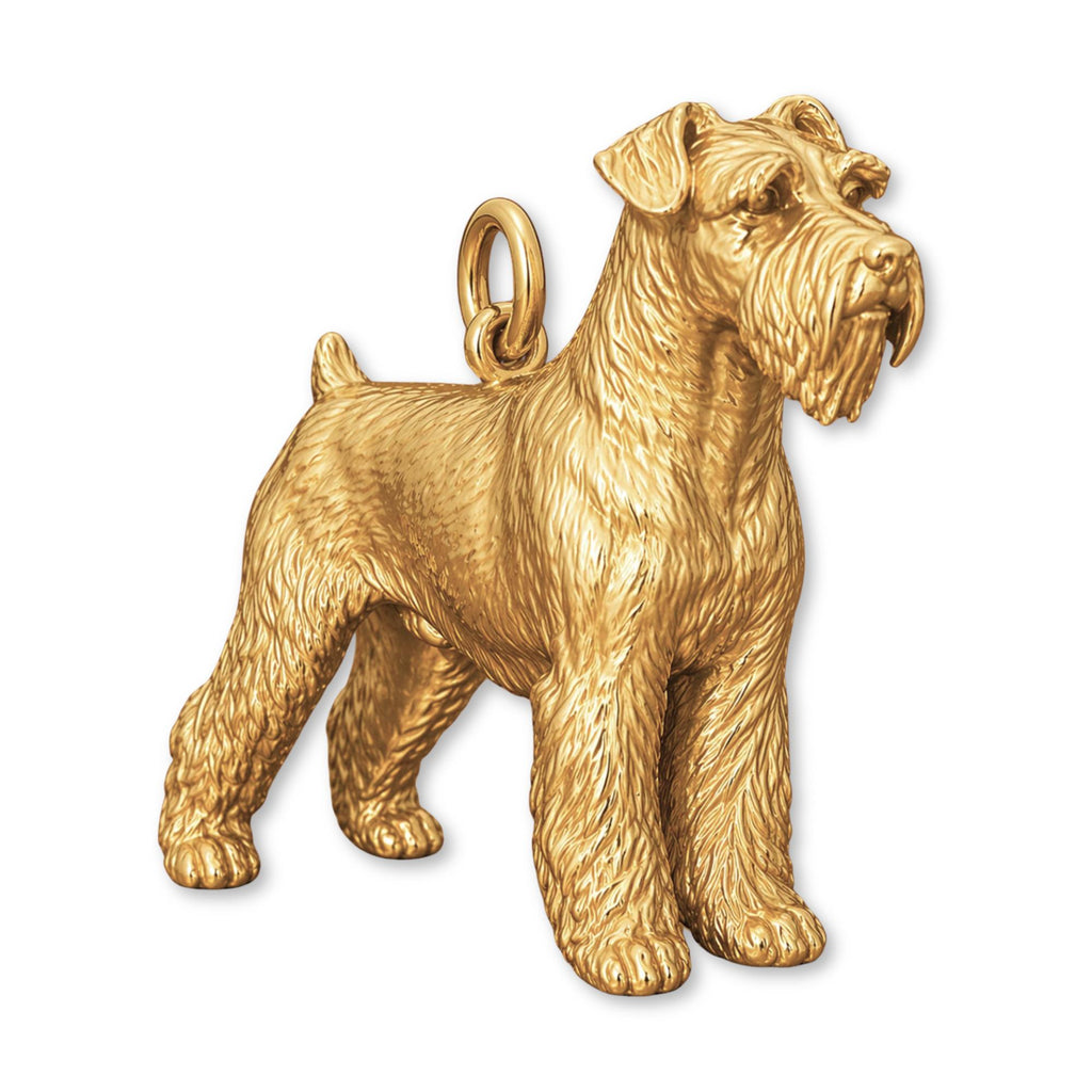 18ct Yellow Gold - Miniature Schnauzer Dog Charm
