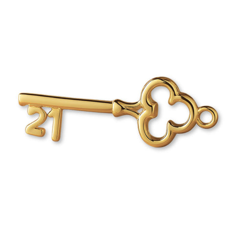 18ct Yellow Gold - 21 Clover Key Charm