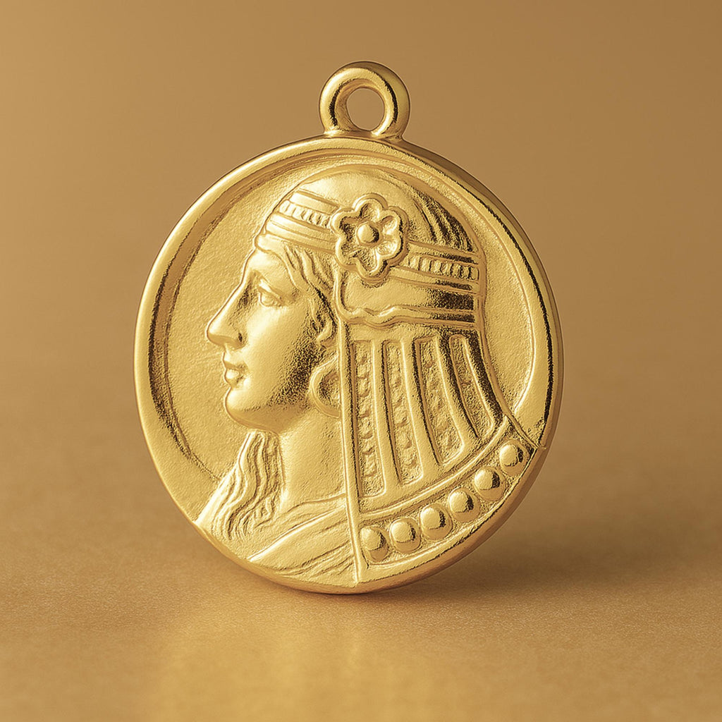 9ct Yellow Gold - Moon Goddess Amulet Charm