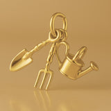 9ct Yellow Gold - Garden Tools Charm