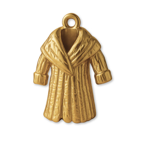18ct Yellow Gold - Puffy Winter Coat Charm