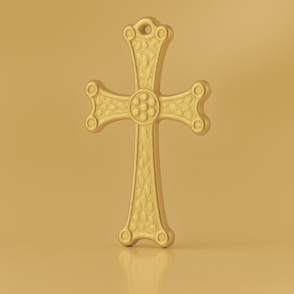 9ct Yellow Gold - Medieval Crucifix Charm