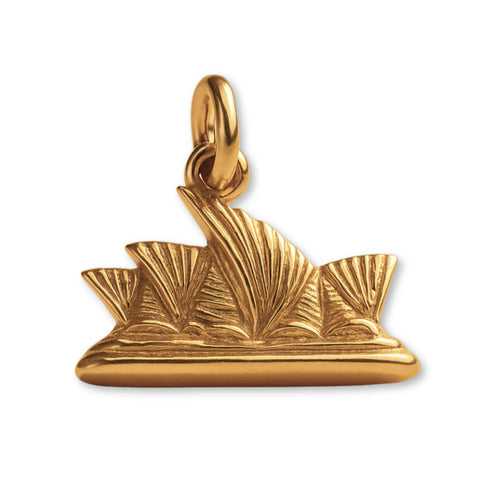 9ct Yellow Gold - Minimalist Sydney Opera House Charm