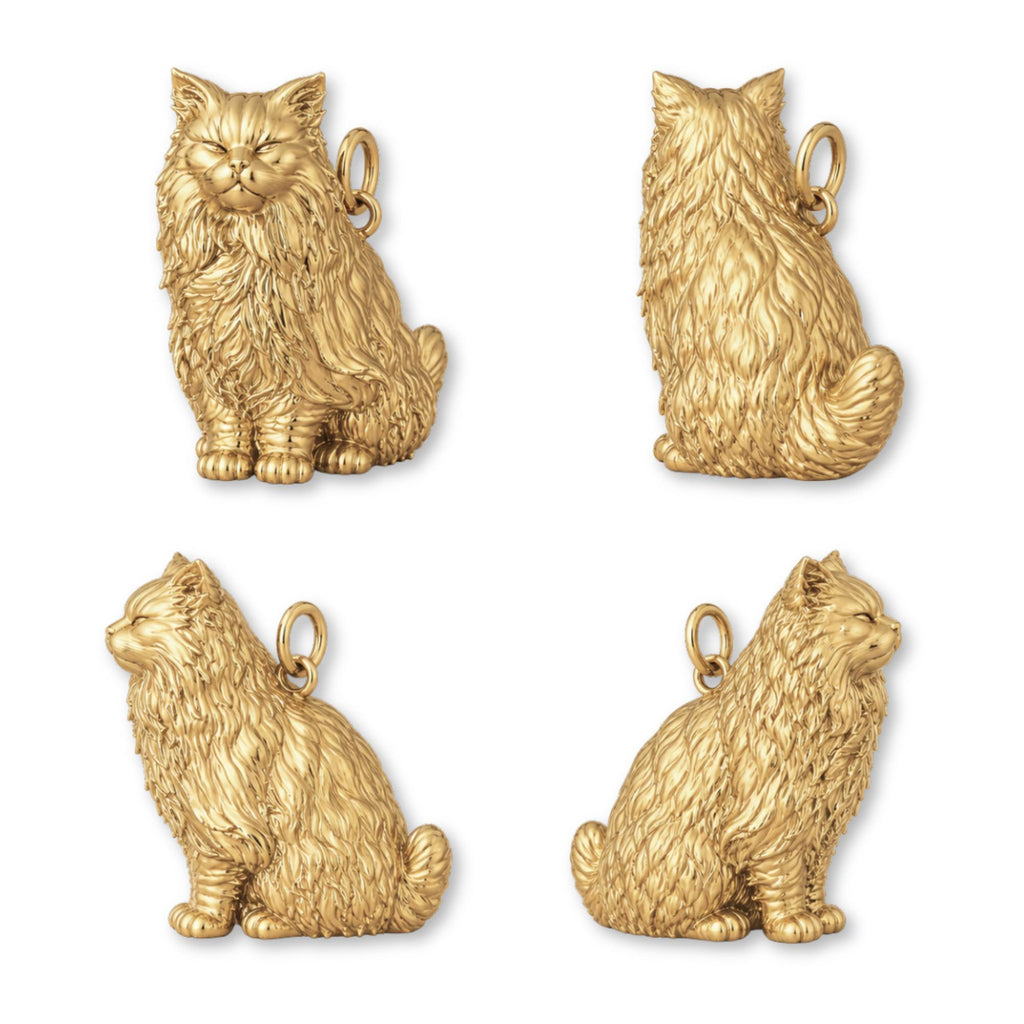 18ct Yellow Gold - Custom Cat Charm