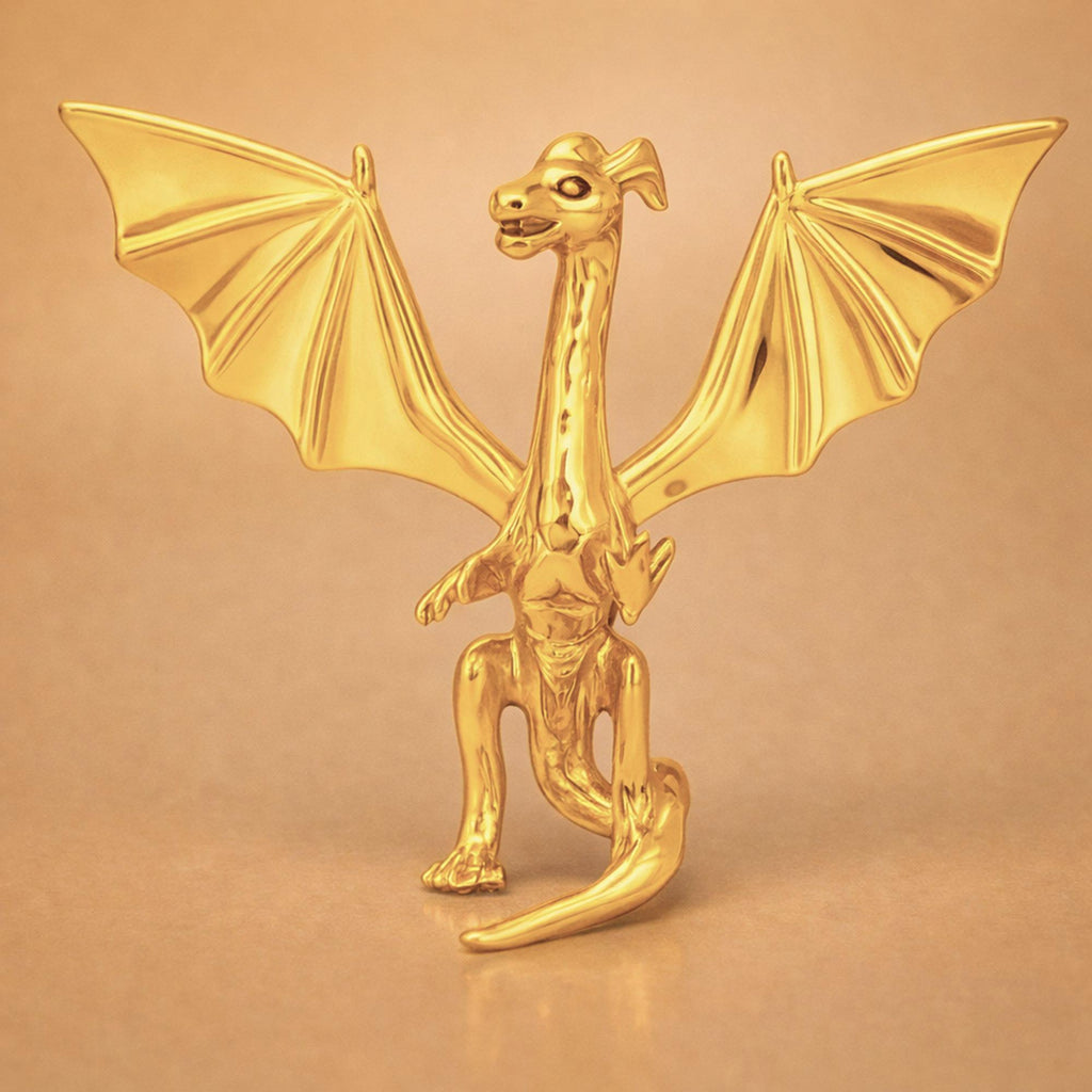 9ct Yellow Gold - Flying Dragon Charm