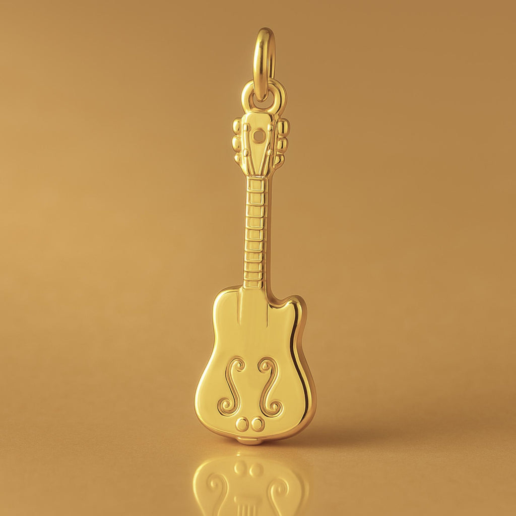 9ct Yellow Gold - ES-335 Guitar Charm