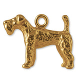 9ct Yellow Gold - Shaggy Labradoodle Dog Charm