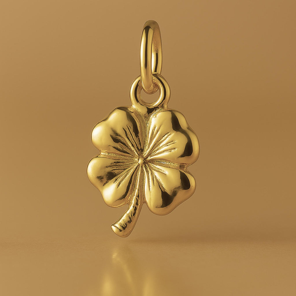 18ct Yellow Gold - Classic Four-Leaf Clover Charm