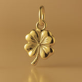18ct Yellow Gold - Classic Four-Leaf Clover Charm