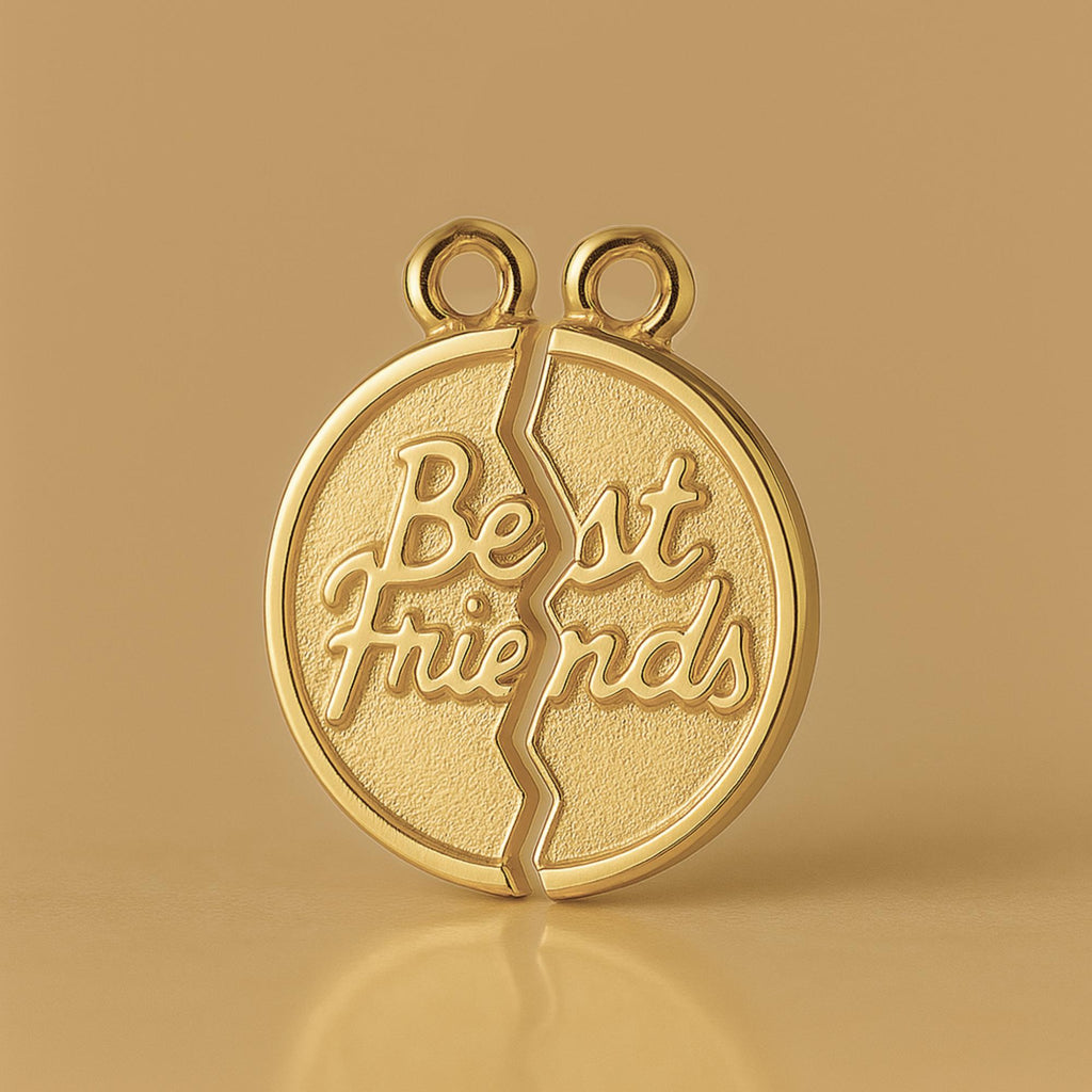 18ct Yellow Gold - Classic Best Friends Amulet Charm