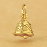 18ct Yellow Gold - Ornate Mini Bell Charm