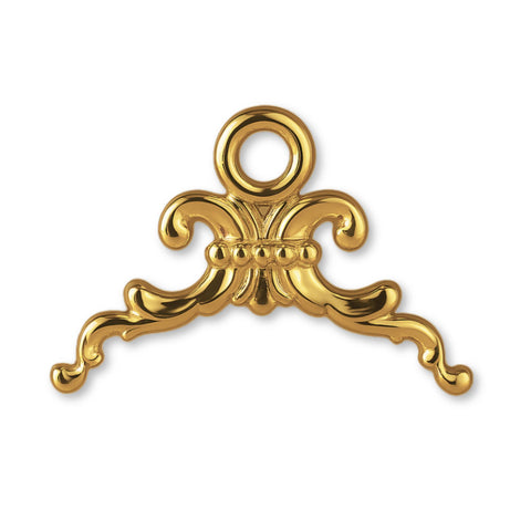 9ct Yellow Gold - Fleur-de-Lis Crest Charm
