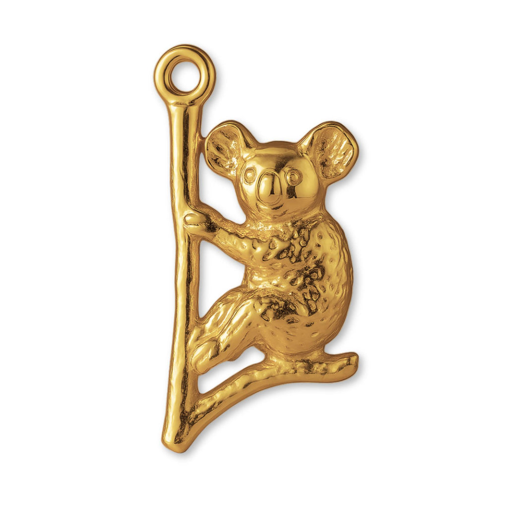 18ct Yellow Gold - Drop Bear Koala Charm