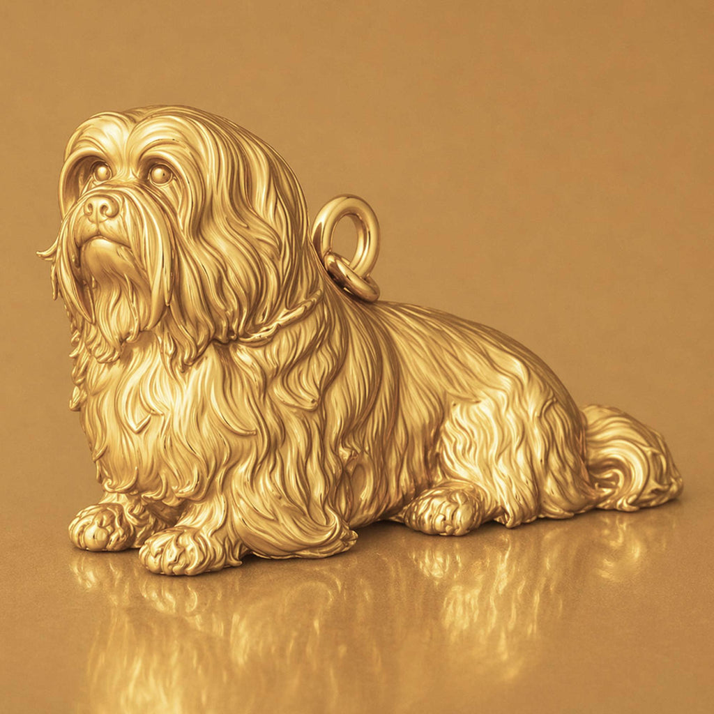 9ct Yellow Gold - Havanese Dog Charm