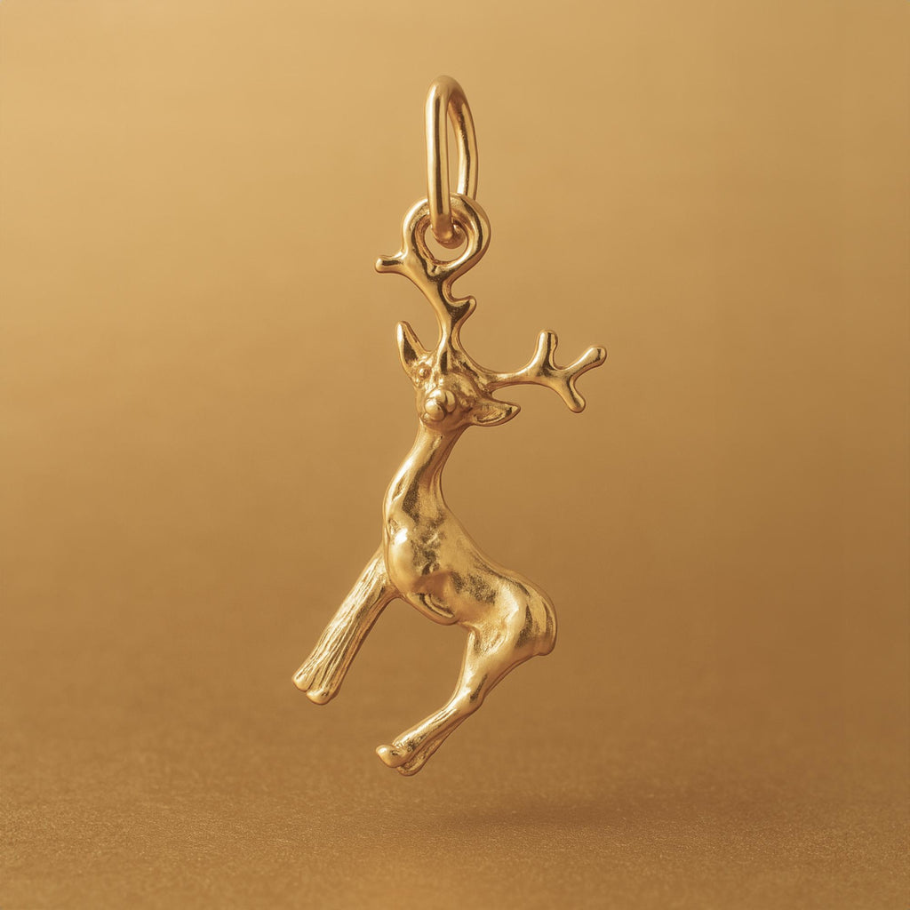 18ct Yellow Gold - Tundra Reindeer Charm