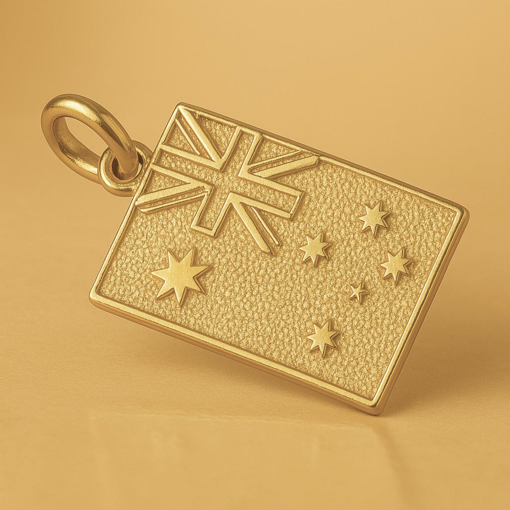 9ct Yellow Gold - Australian Flag Charm