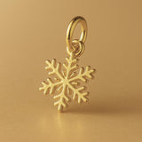 9ct Yellow Gold - Delicate Snowflake Charm