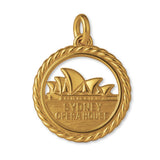 18ct Yellow Gold - Round Sydney Opera House Charm
