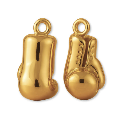 9ct Yellow Gold - Lace-Up Boxing Gloves Charm