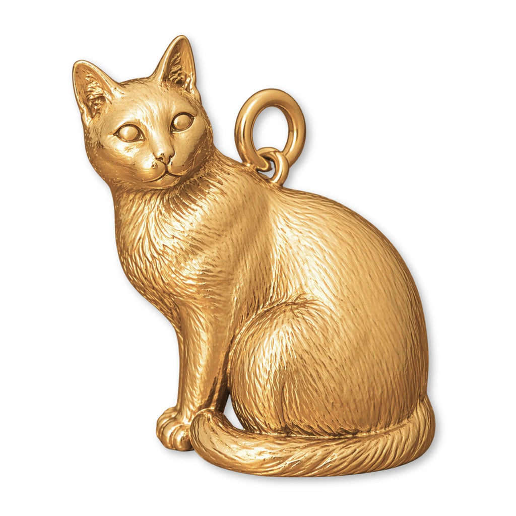 9ct Yellow Gold - Siamese Cat Charm