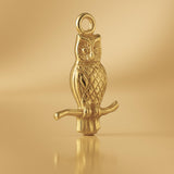 9ct Yellow Gold - Barn Owl Charm