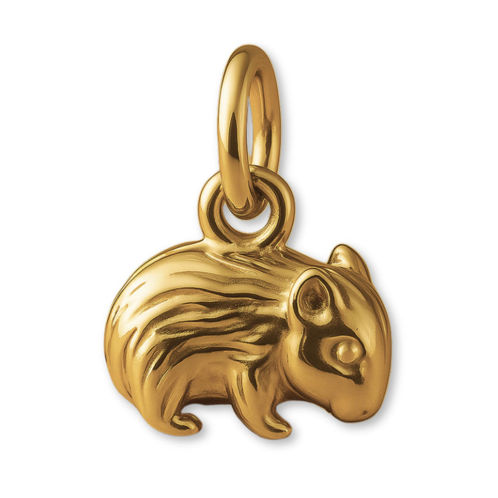 9ct Yellow Gold - Australian Wombat Charm