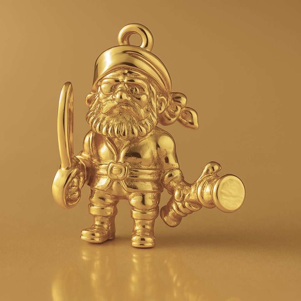 18ct Yellow Gold - Pirate Buccaneer Charm
