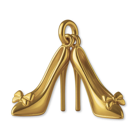 9ct Yellow Gold - Bow Toe Stiletto Pair Charm