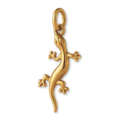 9ct Yellow Gold - Forest Gecko Charm
