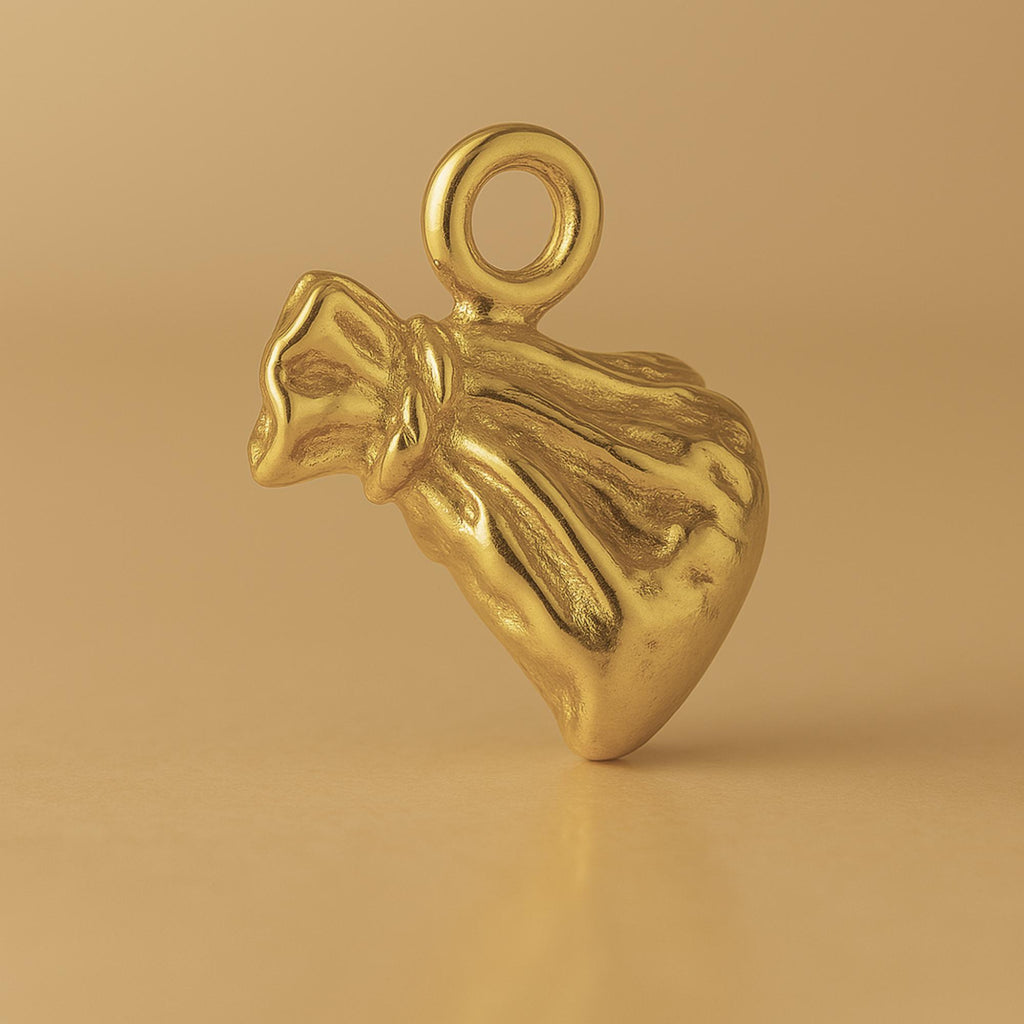 9ct Yellow Gold - Coin Pouch Charm