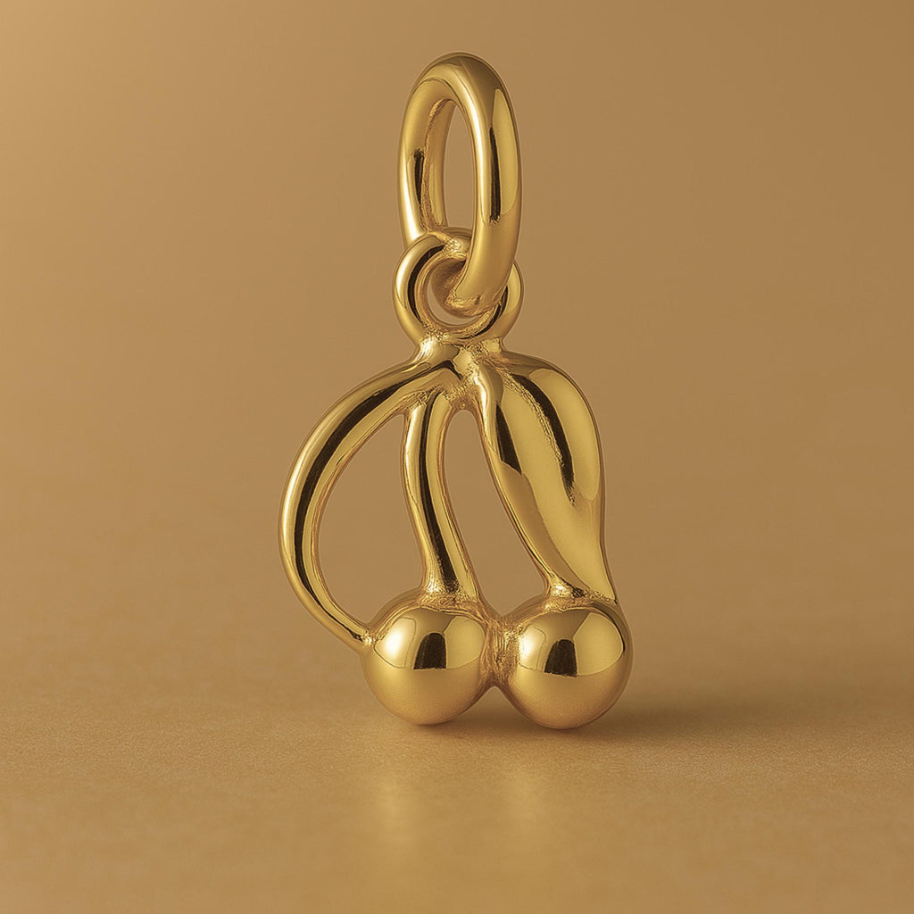 9ct Yellow Gold - Classic Cherries Charm