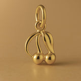9ct Yellow Gold - Classic Cherries Charm