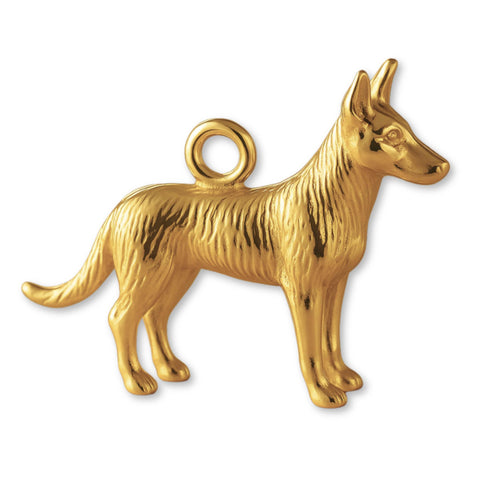 18ct Yellow Gold - Wild Dingo Charm