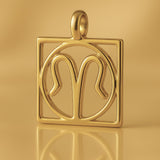 9ct Yellow Gold - Scorpio Zodiac Square Charm