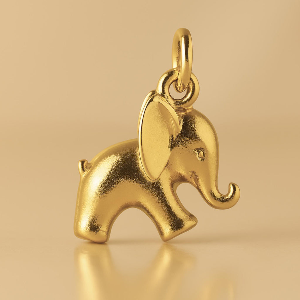 18ct Yellow Gold - Baby Elephant Charm