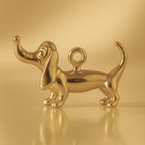 9ct Yellow Gold - Whimsical Dachshund Dog Charm