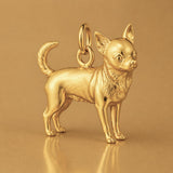 18ct Yellow Gold - Chihuahua Dog Charm