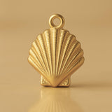 18ct Yellow Gold - Scallop Beach Shell Charm