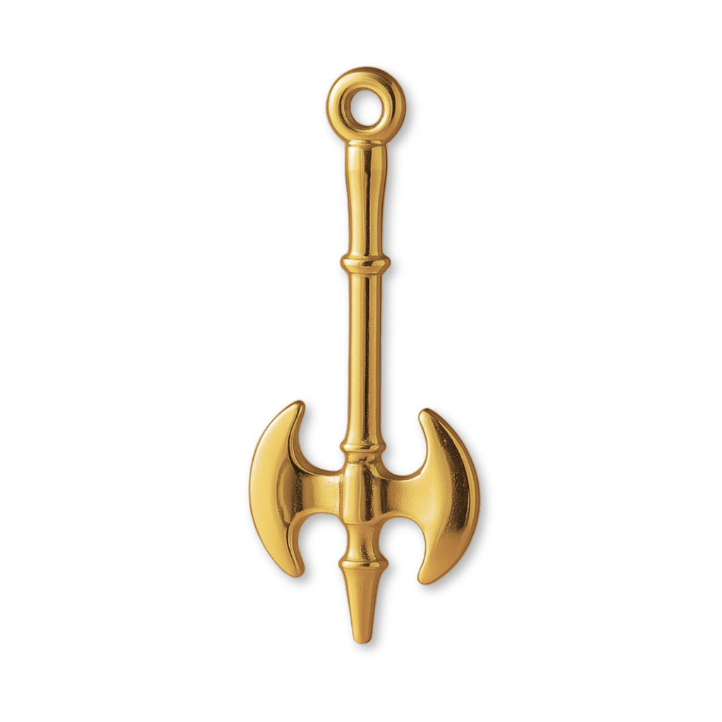 18ct Yellow Gold - Medieval Battle Axe Charm