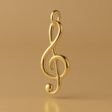 18ct Yellow Gold - Bold Treble Clef Charm