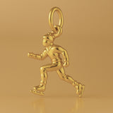 9ct Yellow Gold - Ice Skater Charm