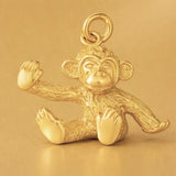 18ct Yellow Gold - Baby Monkey Charm
