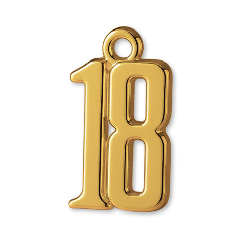 9ct Yellow Gold - 18 Monogram Charm