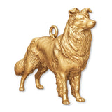 9ct Yellow Gold - Border Collie Dog Charm