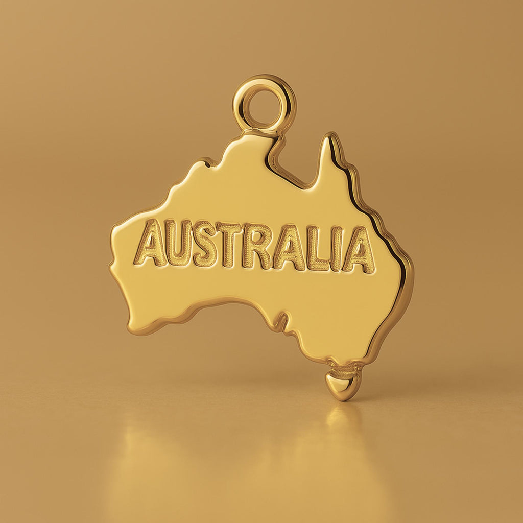 9ct Yellow Gold - Mini Australia Charm