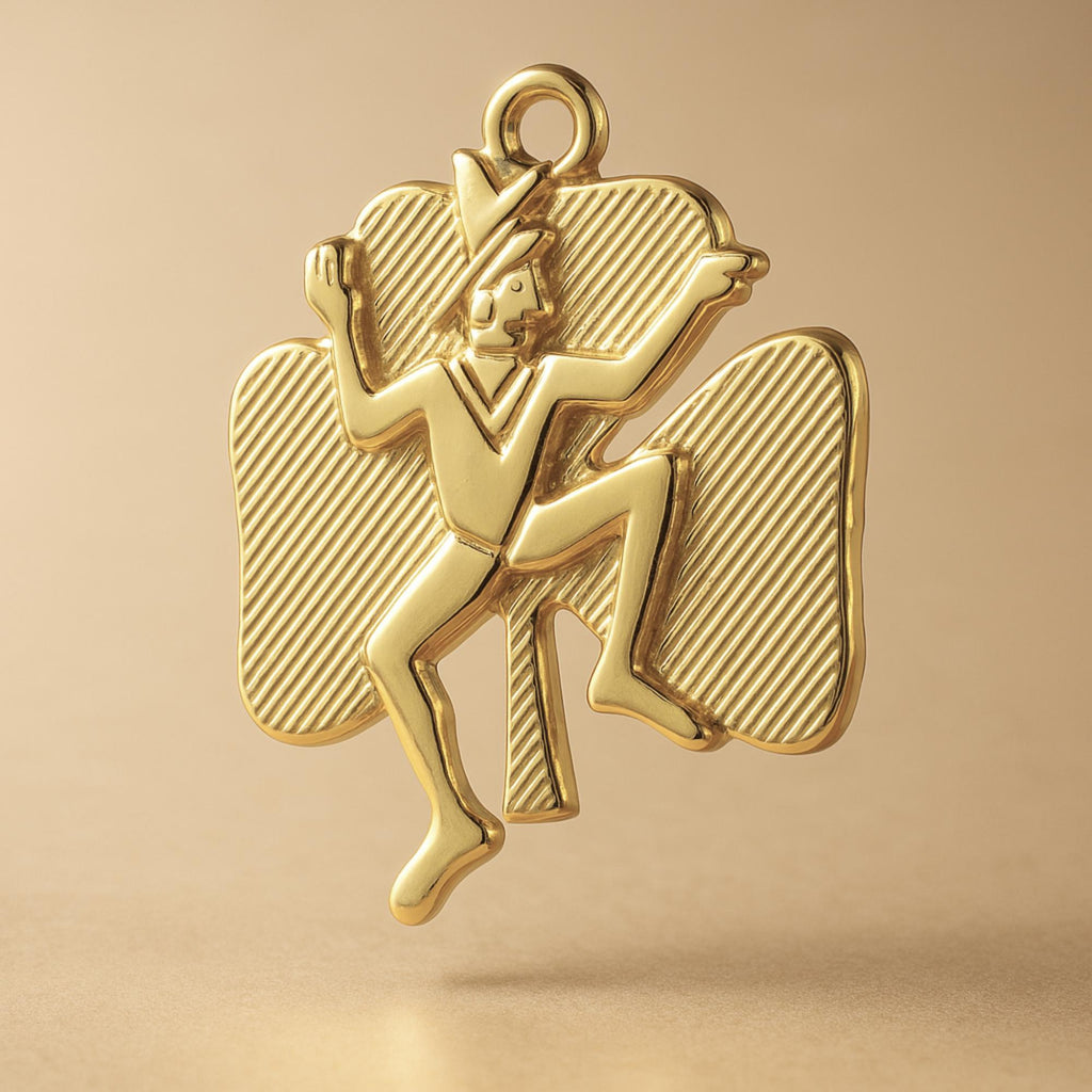 18ct Yellow Gold - Lucky Leprechaun Clover Charm