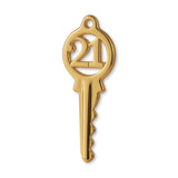 9ct Yellow Gold - Classic 21 House Key Charm